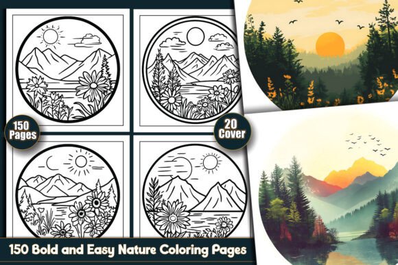 Download 150 Bold and Easy Nature Coloring Pages - Nature coloring pages Collection