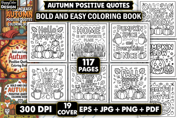 Download Autumn Positive Quotes Coloring Pages - Premium Resources