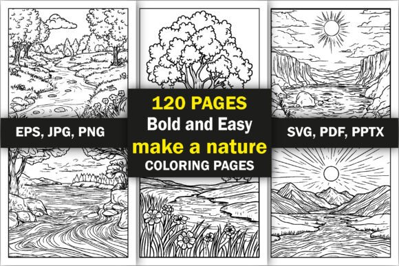 Download Bold Easy Make a Nature Coloring Pages - Nature coloring pages Collection