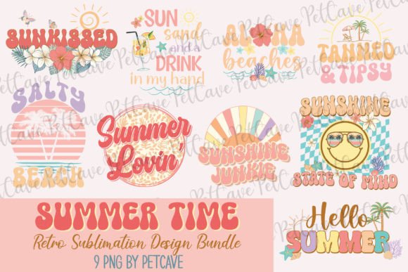 Download Summer Time Retro Sublimation Bundle - Premium Resources